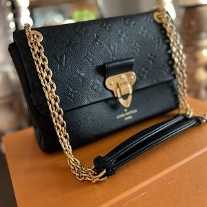 Authentic Louis Vuitton Vavin PM Emprente Noir Like New M44550